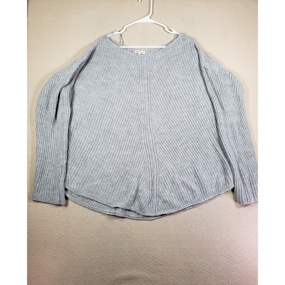 Margeaux & Ellie Sweater Womens 3X Plus Acrylic Pullover Open Knit Gray
